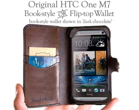 Htc One M7 Original Leather Wallet Case Cover By Handandhide