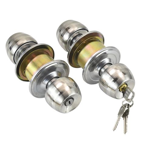 Buy Round Door Handle Door Knobs Lock Stainless Steel