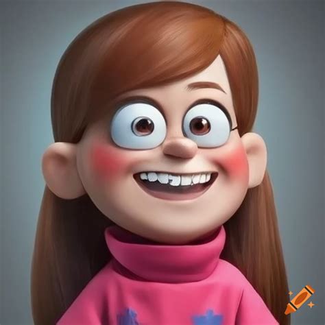 Realistic Portrait Of Mabel Pines From Gravity Falls On Craiyon