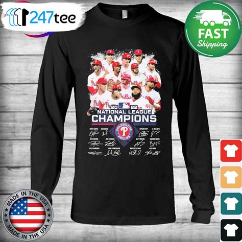 Philadelphia Phillies Team 2022 National League Champions Signatures Shirt