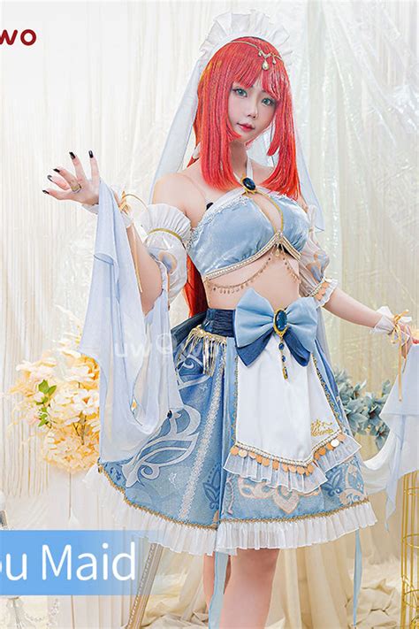 【pre Sale】uwowo Game Genshin Impact Fanart Cosplay Nilou Maid Ver Cosplay Costume Shopperboard
