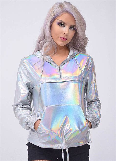 Holographic Jacket In 2023 Holographic Jacket Fashion Womens