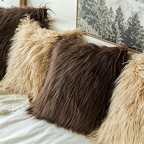 Miulee Pack Of 2 Decorative New Luxury Series Style Faux Fur Throw