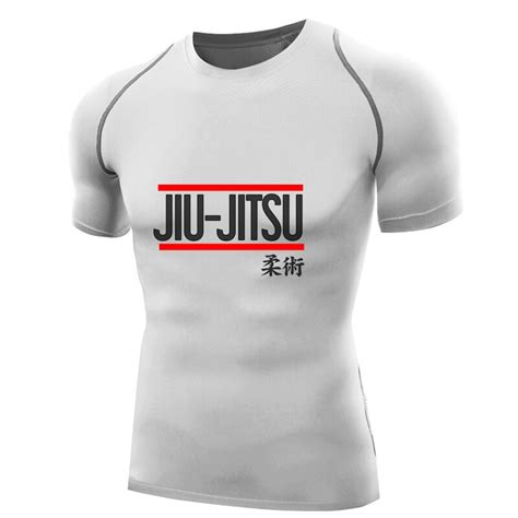 Gracie Brazilian Jiu Jitsu T Shirt Compression Shirt Men Short Gi Bjj