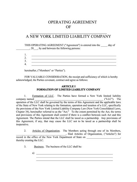 How To Form An Operating Agreement Llc Bible
