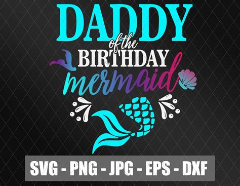 Mermaid Dad Svg Mermaid Security Svgmermaid Father Birthday Etsy