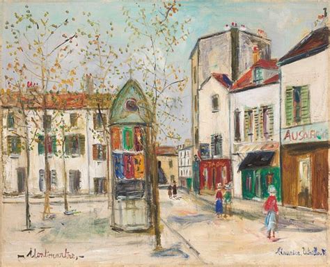 Maurice Utrillo Place Du Tertre A Montmartre 1940 Ca Olio Su