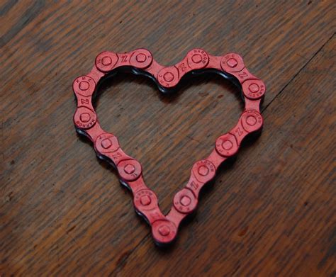 Upcycled Bike Chain Heart Mini