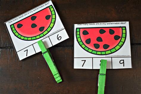 Printable Watermelon Counting Cards Images