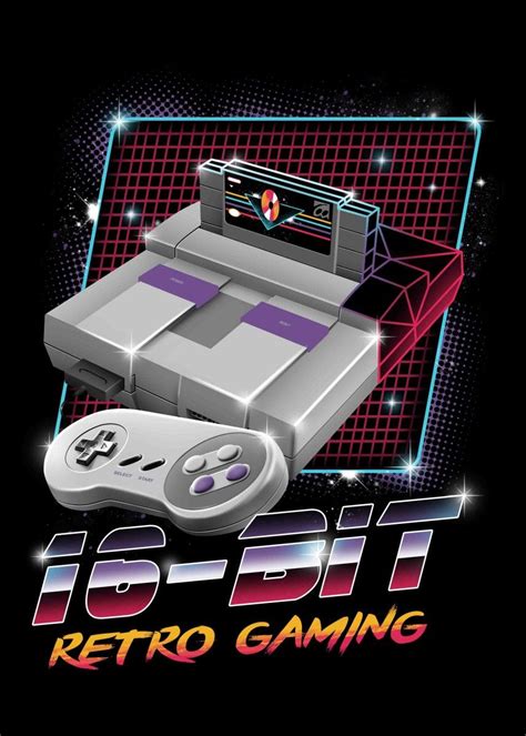 16 Bit Retro Gaming Poster By Vp Trinidad Displate Retro Gaming