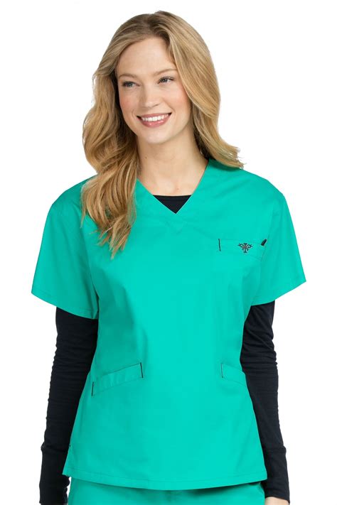 Med Couture Med Couture Womens 8403 Signature V Neck Scrub Top