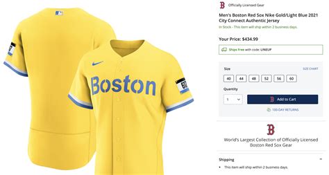 Sale Boston Red Sox Gold Jersey In Stock