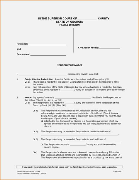 Maybe you would like to learn more about one of these? Free Printable Uncontested Divorce Forms Georgia | Free Printable