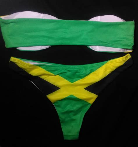 jamaican flag bikini etsy