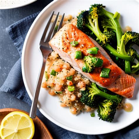 Baked Salmon With Quinoa And Broccoli Flavors United