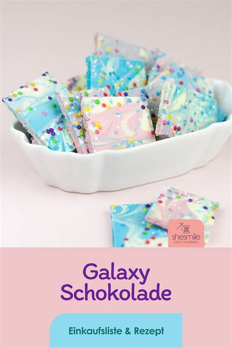 Galaxy Schokolade Mit Bunten Zuckerstreuseln Und Glitzerpulver Backen
