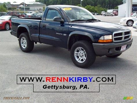 2002 Dodge Dakota Sxt Regular Cab 4x4 In Patriot Blue Pearl Photo 13