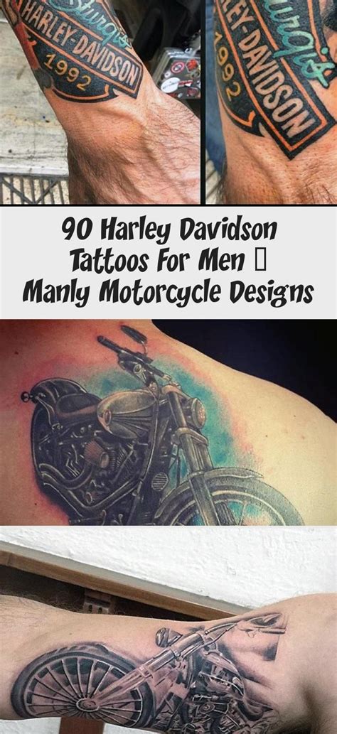 90 Harley Davidson Tattoos For Men Manly Motorcycle Designs Tattoos