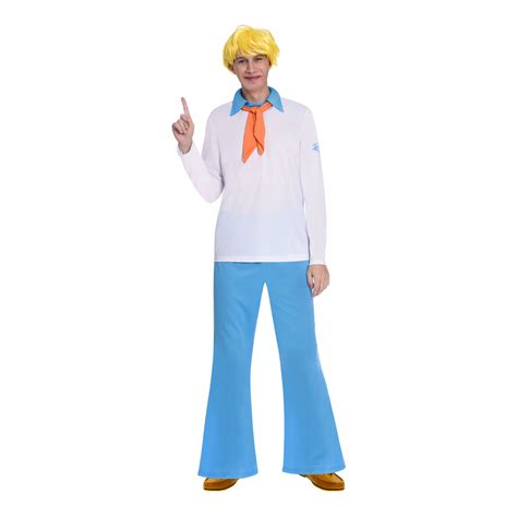 Gli Adulti Fred Jones Costume Parrucca Mistero Di Scooby Doo Donna Da