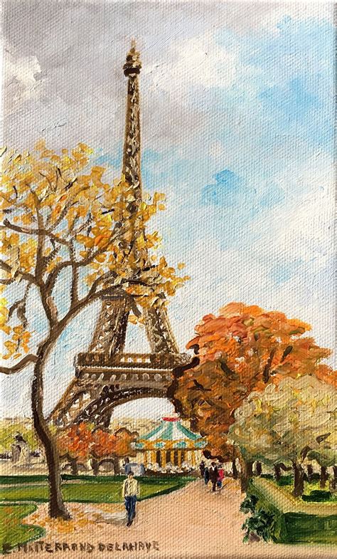 October Under The Eiffel Tower Edwige Mitterrand Delahaye Paris Art