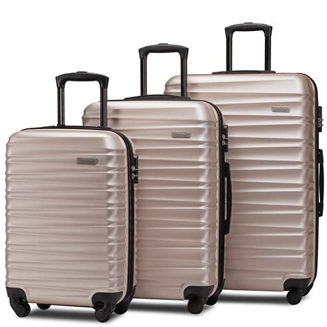 3 Piece Luggage Sets Segmart Fashion Carryon Suitcase With Tsa Lock