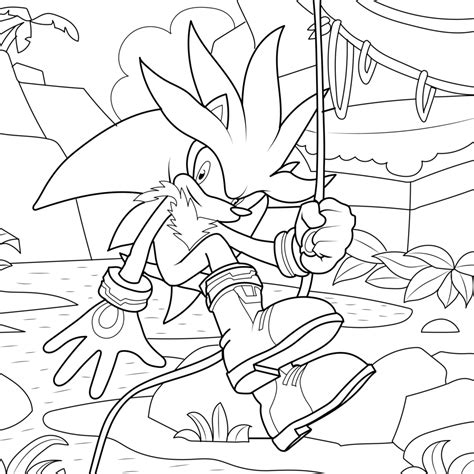 Silver The Hedgehog Coloring Page By Scourgexnazo2 On Deviantart