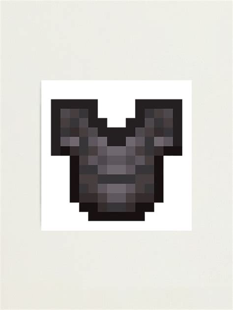 Minecraft Netherite Chestplate Photographic Print By Metal Flowers