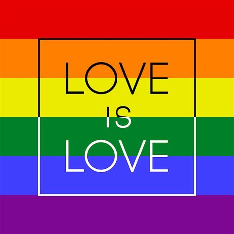 premium vector lgbt card text love is love on background flag colors vector illustration