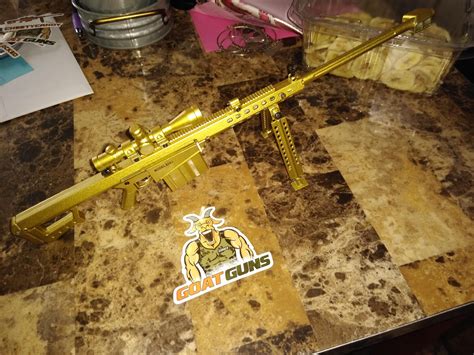 Miniature 50 Cal Barrett 82a1 Gold Goatguns Goat Guns