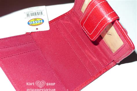 ♥ Kiut Sh0p Bags And Accessories Sold Fossil Red Leather Trifold Red