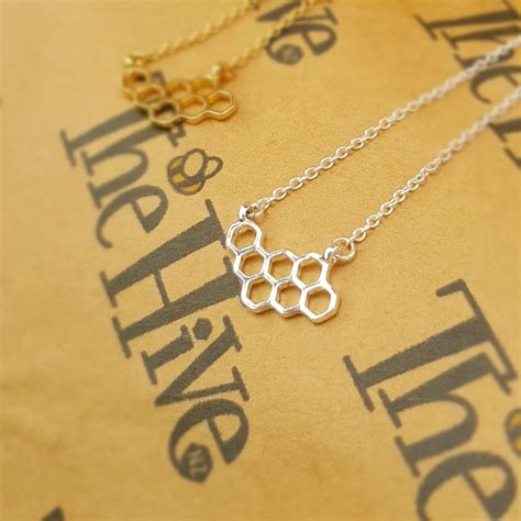 Silver Hexagon Necklace On The Hive Nz