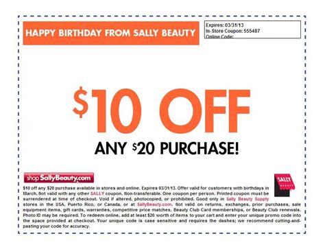 The Do It Yourself Lady: Sally's Beauty Supply: March Coupon