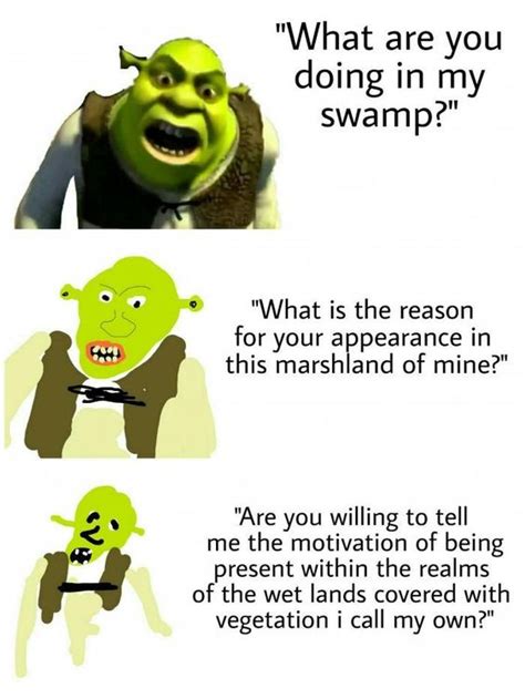 be more specific shrek increasingly verbose memes know your meme