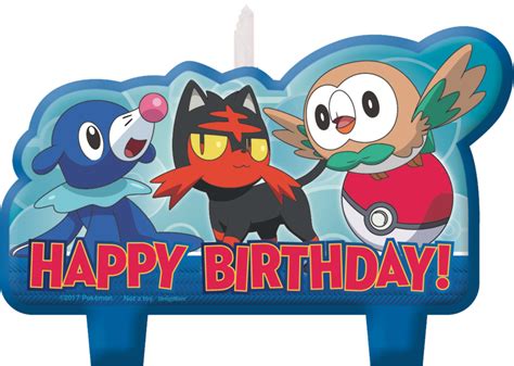 Pokémon Core Birthday Candles 4 Pk Party City