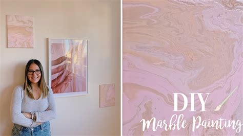 Diy Marble Painting Acrylic Pouring Canvas Painting Super Easy To
