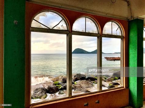 View Of Sea Through Window High Res Stock Photo Getty Images