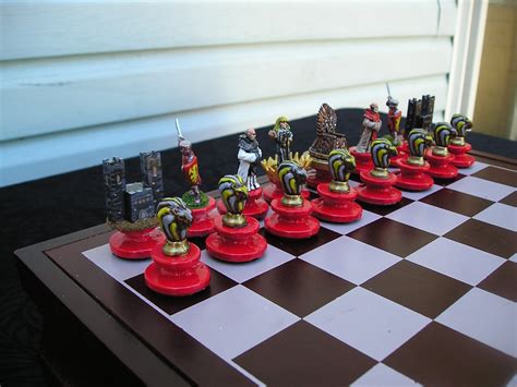 Chess boards are typically made of wood, marble, plastic, polyester resin, vinyl, and alabaster. MurdocK's MarauderS: Trading Post - Game of Thrones CHESS SET