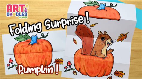 How To Draw A Pumpkin Pumpkin Folding Surprise Youtube
