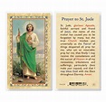 St. Jude - Prayer to St. Jude Gold-Stamped Laminated Holy Card - 25 ...
