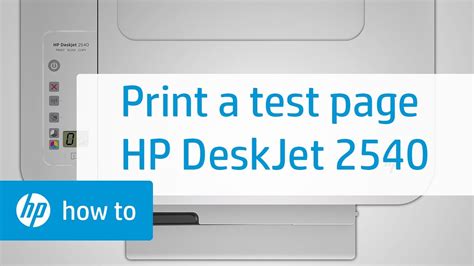 Printing A Test Page Hp Deskjet 2540 All In One Printer Hp Deskjet