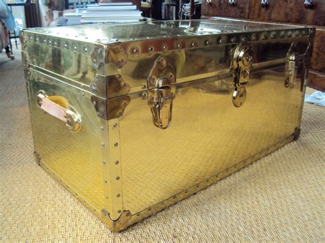 Sold Brandon Vintage Brass Trunk Steamer Coffee Table