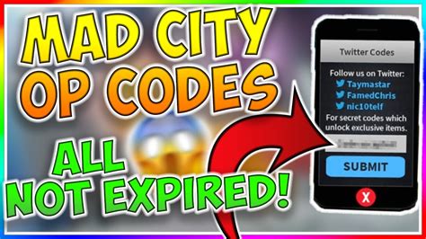 All Roblox Mad City Codes 2019 Youtube