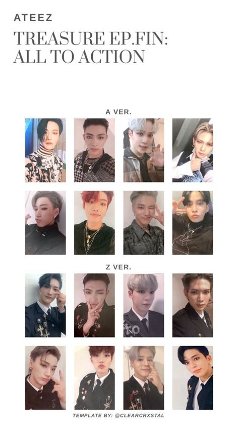 Ateez Treasure Epfin All To Action Photocards