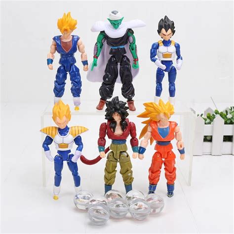 Set De 6 Figuras Articuladas De Dragon Ball Z Super Dbz Envío Gratis