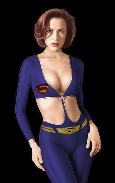 Gillian Anderson 52 Super Sexy Celebrity Supergirl
