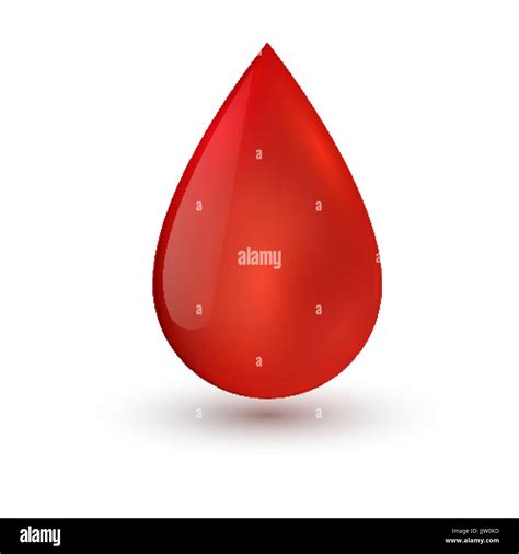 Single Blood Drop Isolated On White Background Stock Vector Image And Art