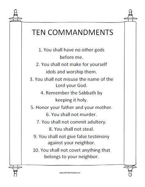 You shall not kidslot the ten commandments #5 honor your father and mother today 's objective children will learn the 5 th commandment and what it … Free Printable Ten Commandments. Free Printable Ten ...