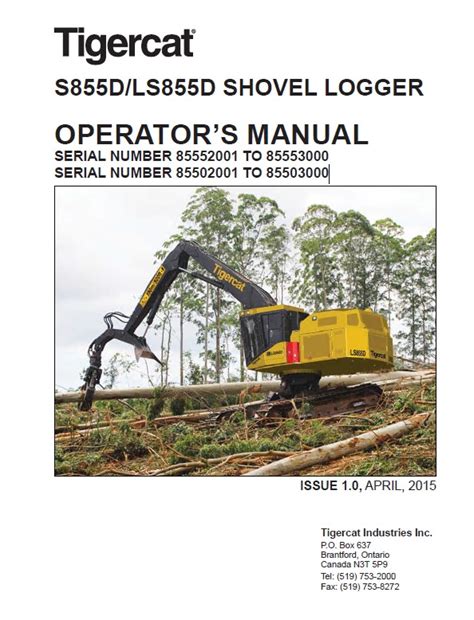 Tigercat Shovel Logger S Ls D Operators Service Manual