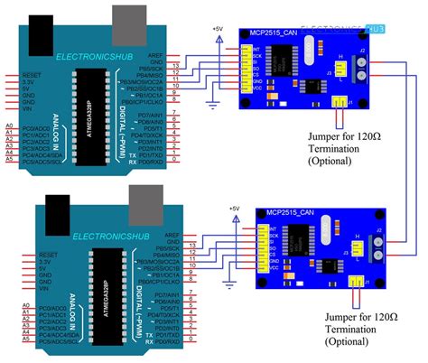 สอสารระหวางบอรด arduino หรอ Esp ผานสายยาวๆ ดวย CAN bus โดยใชโมดล MCP ModuleMore