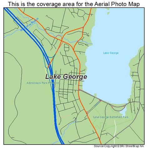 Aerial Photography Map Of Lake George Ny New York